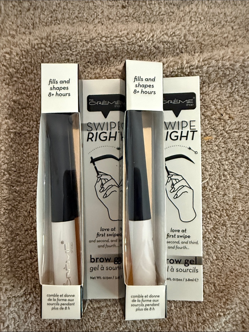 The Crème Swipe Right Brow Gel in Black lot of 2